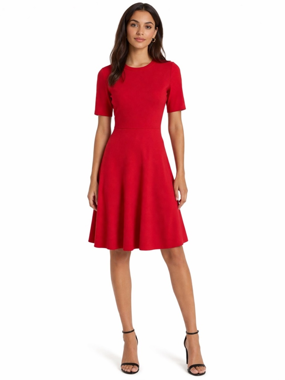 🌺 Lesley Evers Red Fit & Flare Dress